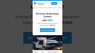 AMD Pervasive AI Developer Contest: Open for submissions!