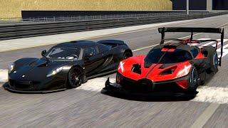 Hennessey Venom GT 12000 HP vs Bugatti Bolide GTR - Special Stage Route X