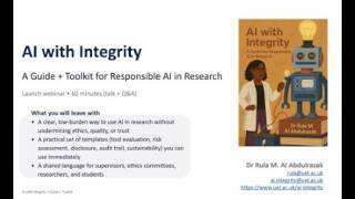 Webinar 1 Responsible AI in Research Guide & Toolkit Launch and Risk Assessment
