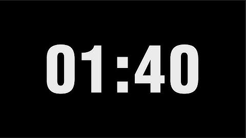1 Minute 40 Second Timer Countdown | 1:40