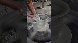 Excellent pottery making by hand #pottery #clayart #clay #claypot #claywork  #shorts #handmade