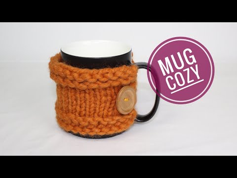 Wie man Loom Knit eine einfache Tasse Cozy (DIY-Tutorial)