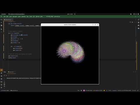 How to draw a symmetric pattern with turtle? create a complex symmetric pattern with python turtle