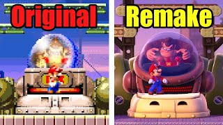 Mario vs. Donkey Kong - All Bosses Comparison (Remake vs. Original)