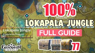 How to: Lokapala Jungle 100% FULL Exploration ⭐ SUMERU ALL CHESTS GUIDE 【 Genshin Impact 】 screenshot 5
