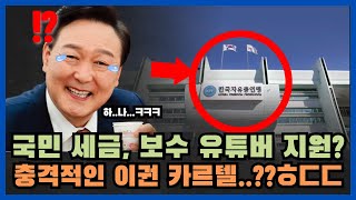 국민 세금, 보수 유튜버 지원금으로 사용된다