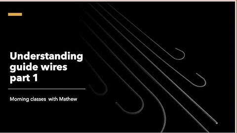 Introduction to guide wires part one post graduate morning class