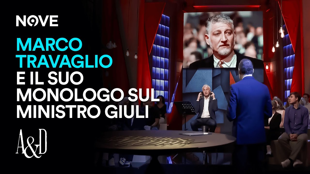 Marco Travaglio e il suo monologo sulla figura del Ministro Alessandro Giuli | Accordi e Disaccordi