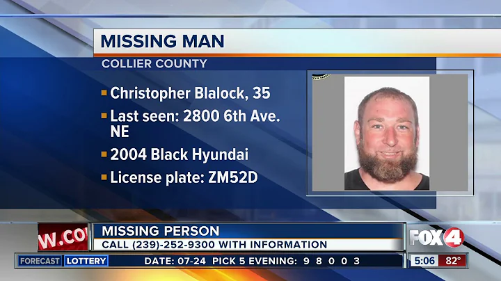 FOUND - The missing man, Christopher Blalock, from...