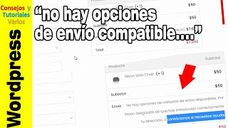 How to fix the 'No shipping methods available' shipping calculation error in WooCommerce 🚫📦