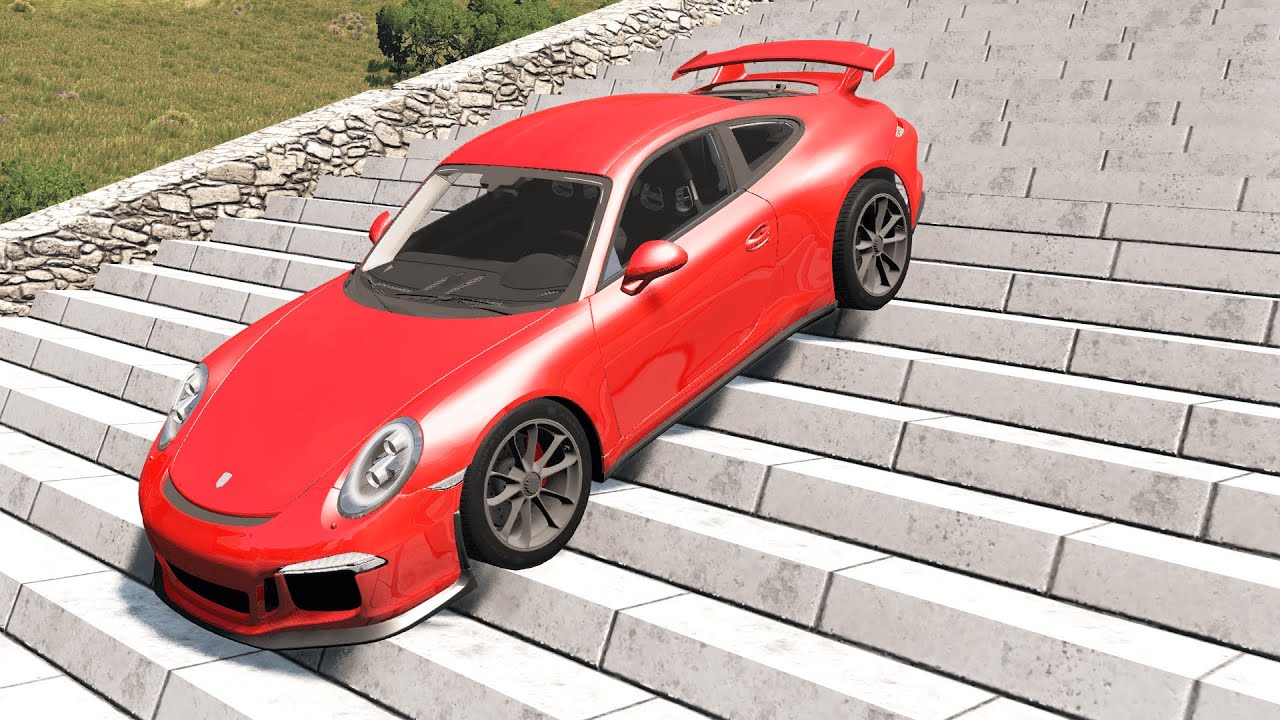 Cars vs Stairs #4 – BeamNG.Drive