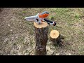 I was able to cut down a tree with Stihl Gta 26 ,with a new chain.( Mini drujba pe baterie 10,8 V.)