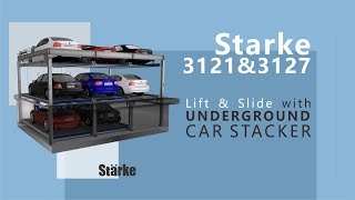 Mutrade Starke 3121&3127: Lift & Slide with Underground Car Stacker, Hydraulic Puzzle Parking System