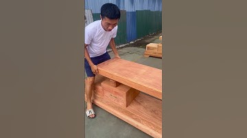 Kệ TiVI Nguyên Khối Gỗ Gõ Đỏ Và Hương Đá #thegioidogo