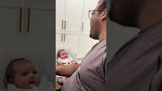 Amazing to watch her and father conversation 💕 Toddler Daily Life 🧬 #toddlerdailylife