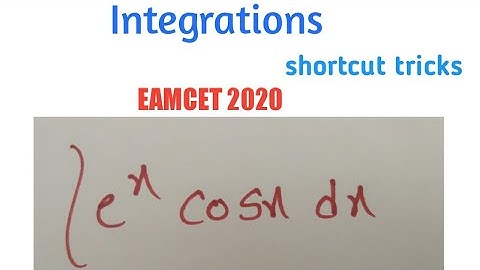 Integration short cut tricks for EAMCET/INtegration short cut tricks for JEE/inter maths