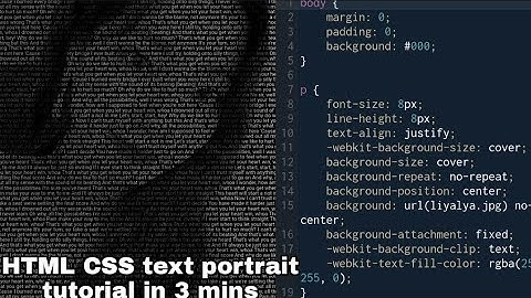 HTML CSS TEXT PORTRAIT TUTORIAL USING ANDROID PHONE l LIALEA ERINE