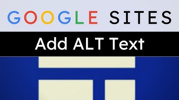 Google Sites - Add ALT Text to Images