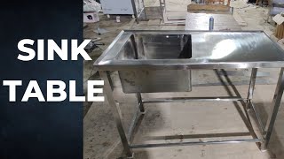 Single Sink unit with working table | Sink for Restaurant & Hotel