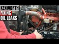 Fixing Kenworth oil leaks hydraulic fuel & power steering plus ABS wheel sensor & dump body pins