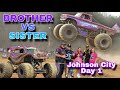 BROTHER VS. SISTER! All Star Monster Trucks Johnson City 2026 Show 1 Recap!
