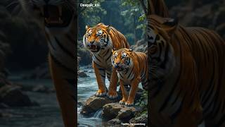 Friendship of Sheru and Veeru the tiger🐅🐯.#youtubeshorts #shorts #ai #cartoon #ytshorts #deepak_kvi