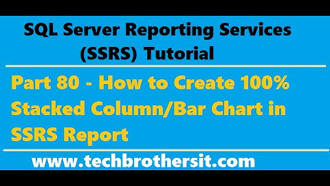 SSRS Tutorial 80 - How to Create 100% Stacked Column/Bar Chart in SSRS Report