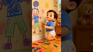 Baby Became an Artist 😂🎨 | Ai Cartoons World 🔥