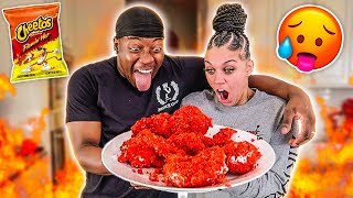 HOW TO MAKE FRIED FLAMIN' HOT CHEETOS CHICKEN WINGS | COOKING WITH THE PRINCE FAMILY