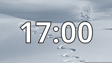 17 Minute Winter Countdown Timer With Music and Alarm (Simple Beep)