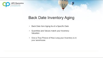 Back Dating Item Aging report in Dynamics 365 Business Central
