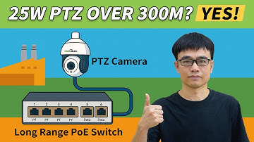 How to Power a PTZ Camera Over 300M | Long Range PoE CCTV Setup