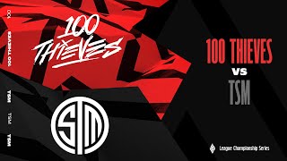 100 vs. TSM - Week 8 Day 1 | LCS Spring Split | 100 Thieves vs. TSM (2023)