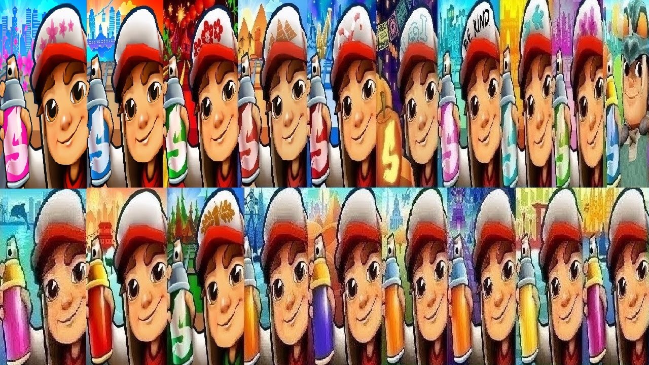 Subway Surfers Vancouver VS Barcelona  Lunar New Year 2022  North Pole Cairo  Halloween Las Vegas