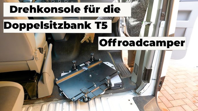 Drehkonsole Doppelsitzbank VW T5 und T6 / T6.1, mit TÜV-Gutachten