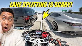 I TRIED LANE SPLITTING FOR THE FIRST TIME ON A PANIGALE V2