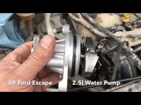 2009 Ford Escape 2.5L water Pump replacement - YouTube