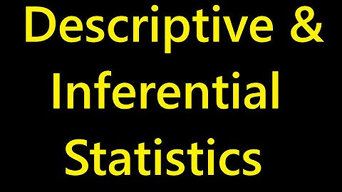 Statistics and Probability Part 1 | Lecture 2 | Descriptive Statistics and Inferential Statistics