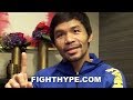 PACQUIAO REVEALS DREAM FINAL FIGHT, AND IT'S NOT MAYWEATHER; EXPLAINS PASSION TO KEEP FIGHTING