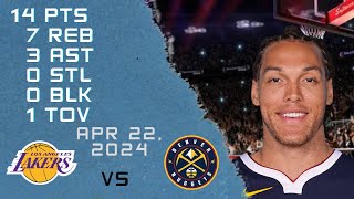 Aaron Gordon Player Full Highlights VS LAKERS NBA Play Off Game 22-04-2024