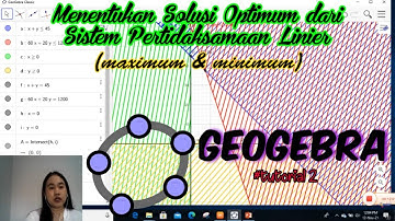 Tutorial Geogebra 2 - Menentukan Solusi Optimum dari Sistem Pertidaksamaan Linier
