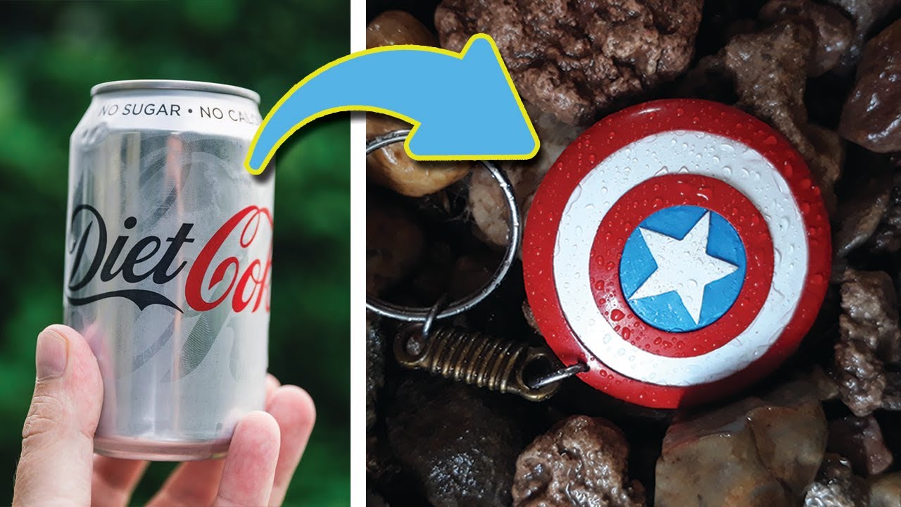 Make a Captain America ShielD! By usign waste cold drink can! best out of waste by AtR Tariq Raza.
