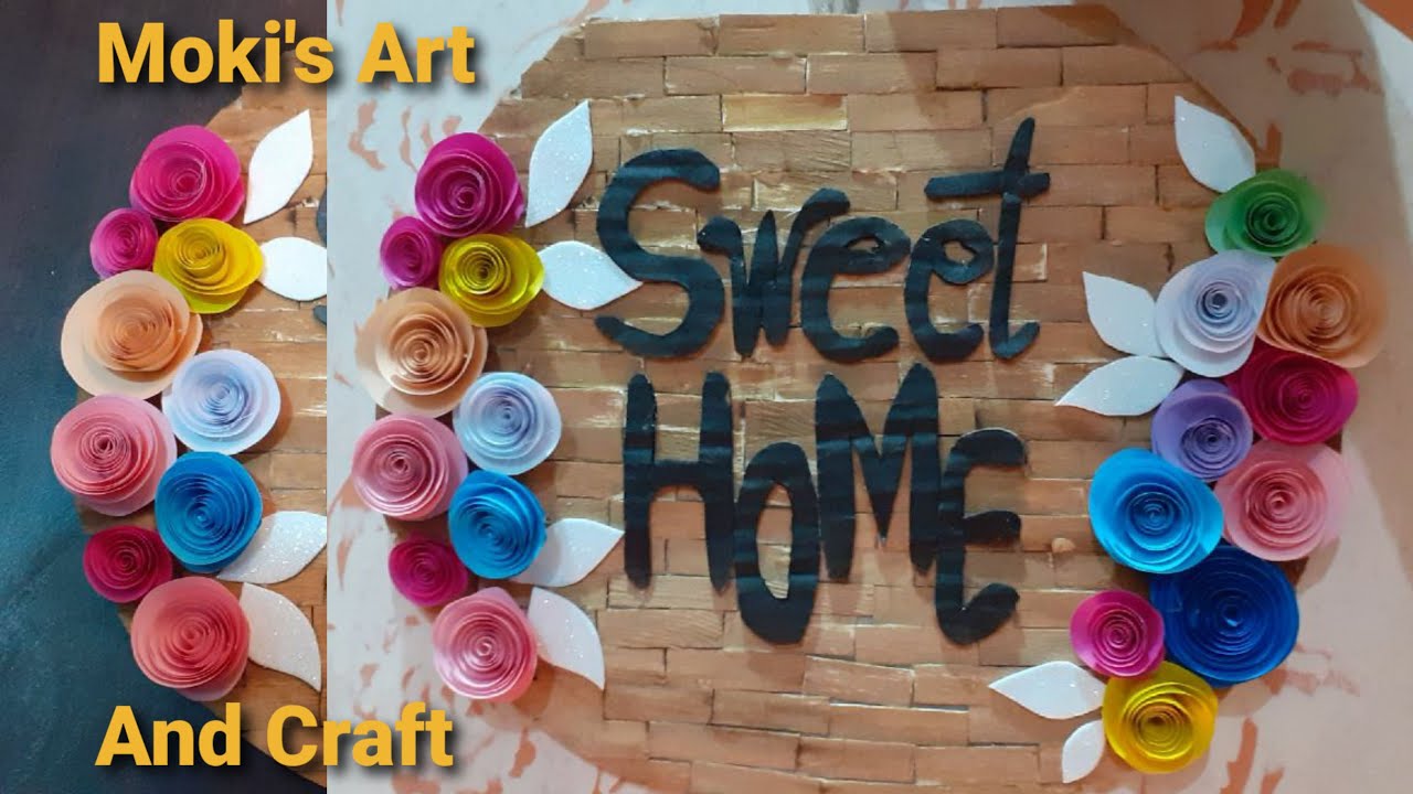 Welcome door HANGER | DIY wall hanging ideas | Moki's Art And Craft ...