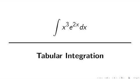 Integration Example: Tabular Integration