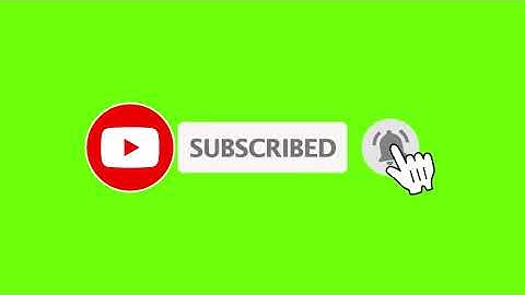 YouTube Animated Green Screen Subscribe Button With Bell Icon Sound Tan Tan/Click Subscribe Button