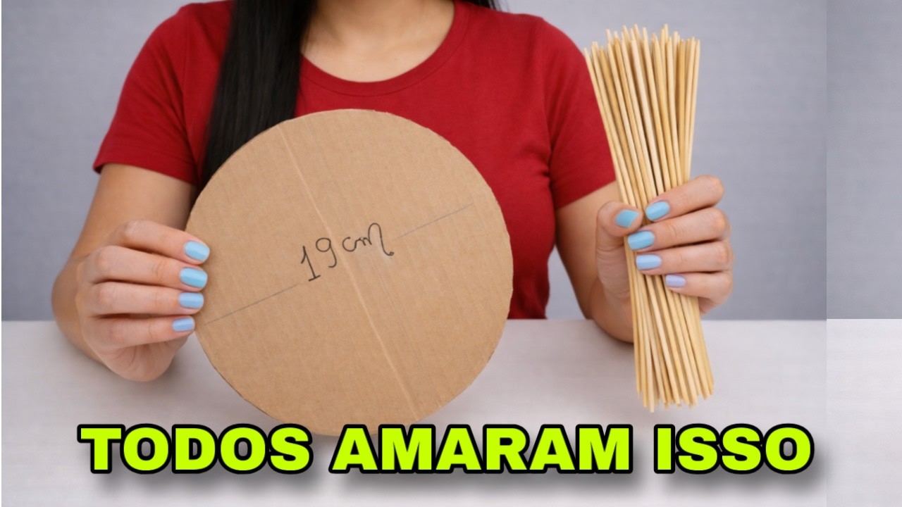 IDEIA GENIIAL COM PAPELÃO E PALITOS DE CHURRASCO FAÇA VOCÊ MESMO #viral #compartilhe #diy