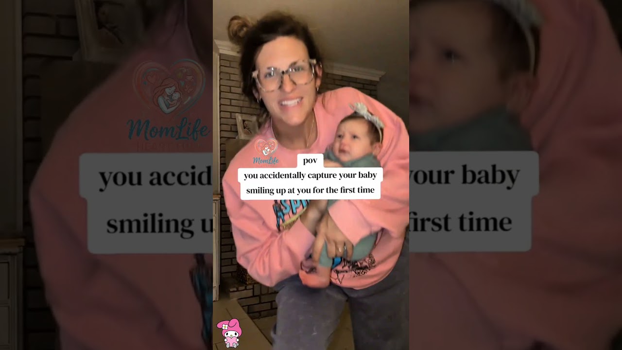 pov you accidentally capture your baby smiling up at you for the first time ♥️ momlife heart full ❣️