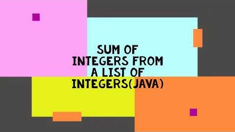 Sum of integers from a List of Integers using For loop(JAVA)