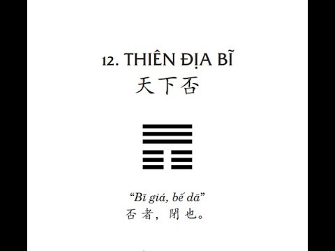 Video Dịch Kinh Tường Giải - Thiên Địa Bĩ - youtube