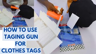 HOW TO USE TAG ATTACHING GUN FOR CLOTHES TAGS/USE THIS INSTEAD OF ROPE